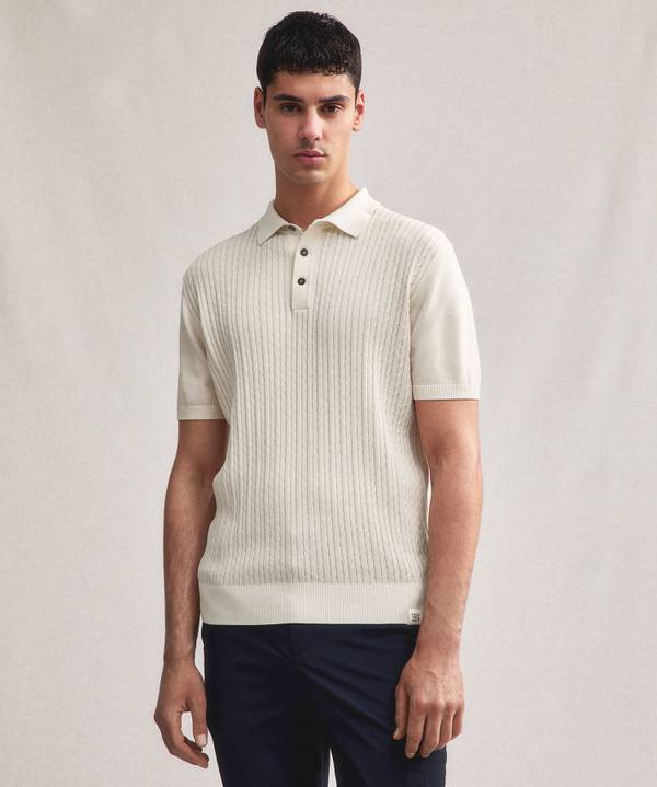 Peuterey Polo a treccia in tricot di cotone In Saldo