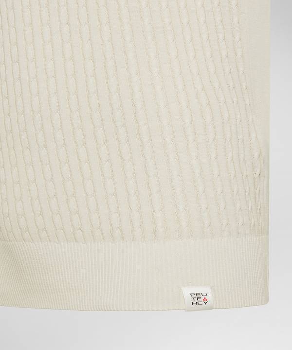 Peuterey Polo a treccia in tricot di cotone In Saldo
