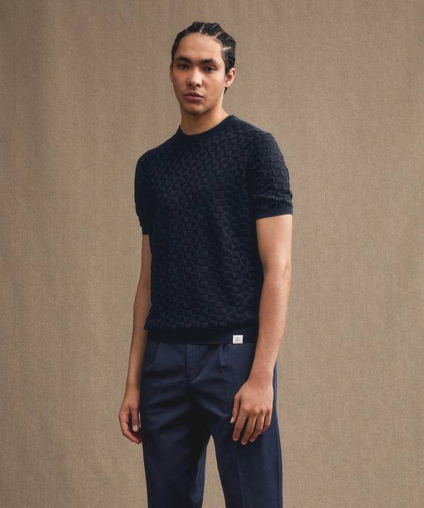 Peuterey T-shirt in tricot cotone 3D Italy