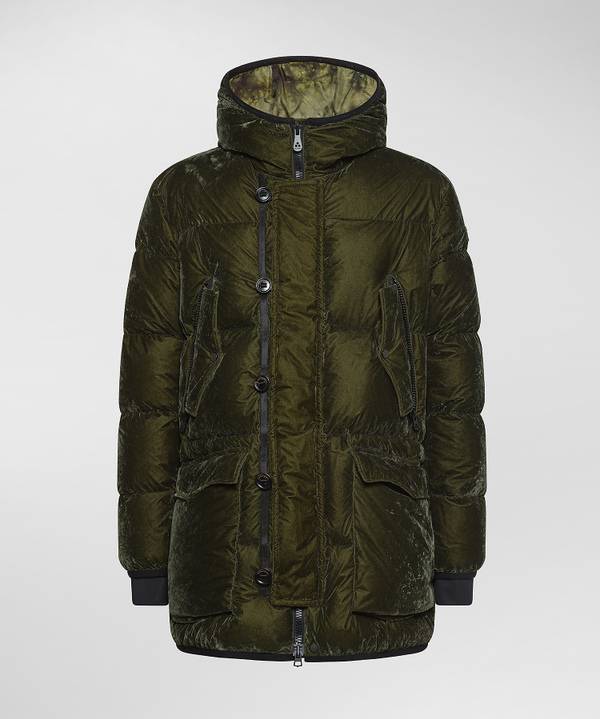 Peuterey Parka Lungo In Tessuto Made In Italy Vendita Calda