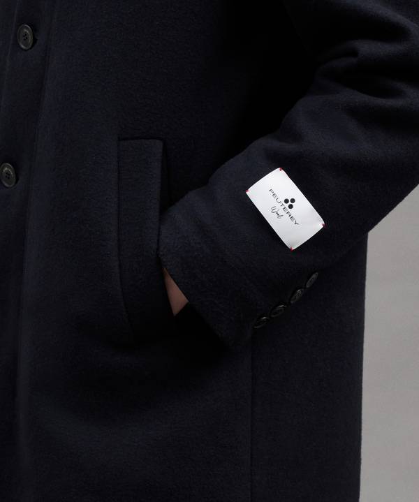 Peuterey Cappotto Lungo In Lana Con Pettorina Staccabile Italia