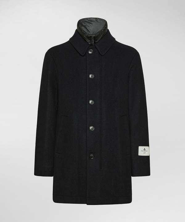 Peuterey Cappotto Lungo In Lana Con Pettorina Staccabile Italia
