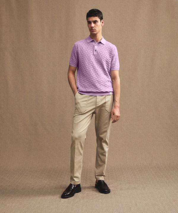 Peuterey Polo in cotone con effetto 3D Saldi Di Fabbrica