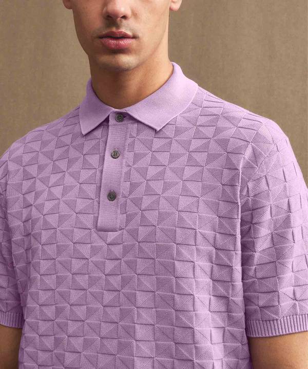 Peuterey Polo in cotone con effetto 3D Saldi Di Fabbrica