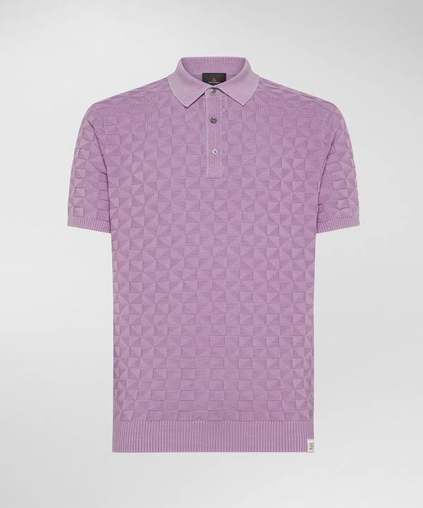 Peuterey Polo in cotone con effetto 3D Saldi Di Fabbrica