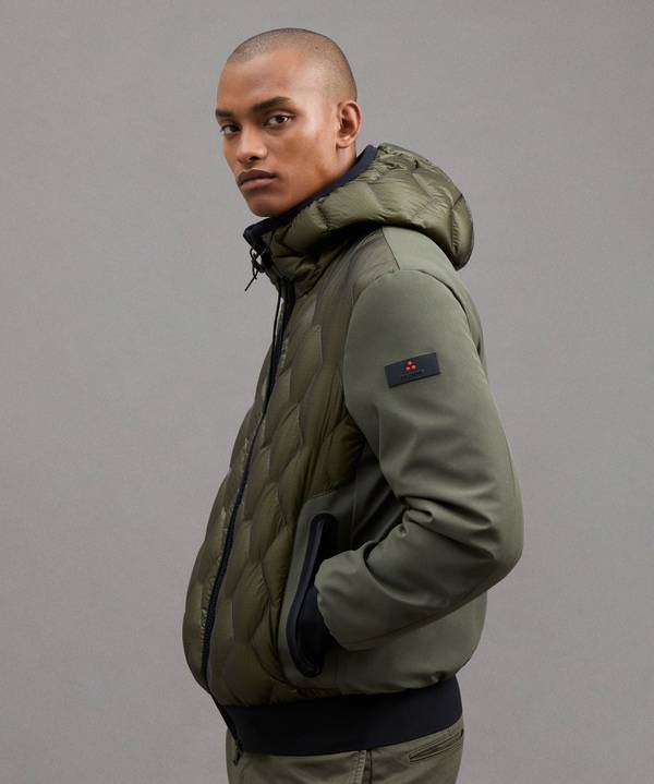 Peuterey Bomber Bimateriale Con Trapunta Geometrica Prezzo di fabbrica