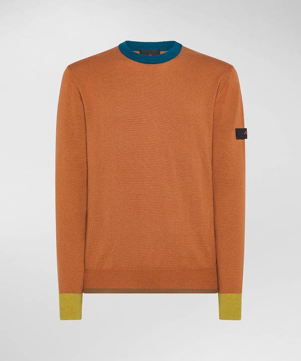Peuterey Pullover In Tricot Misto Lana Con Dettagli A Contrasto Grande vendita