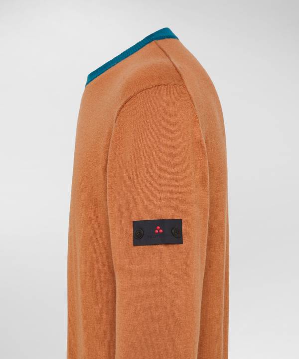 Peuterey Pullover In Tricot Misto Lana Con Dettagli A Contrasto Grande vendita