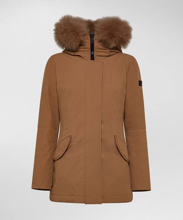 Peuterey Giacca Slim Con Pelliccia In Tono Colore Offerta Anniversario