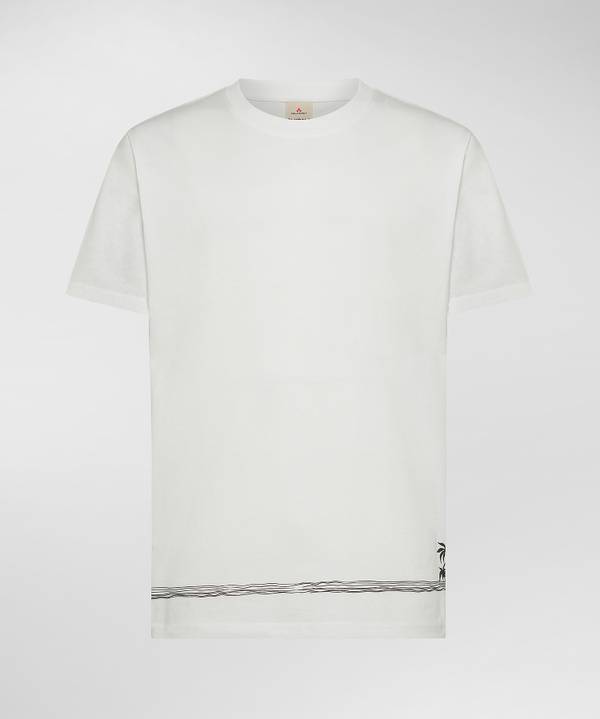 Peuterey T-Shirt over con decorazione palme Lightning offer