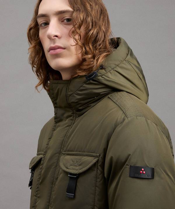 Peuterey Field Jacket In Taffeta’ Con Cappuccio In Pelliccia Offerta settimanale