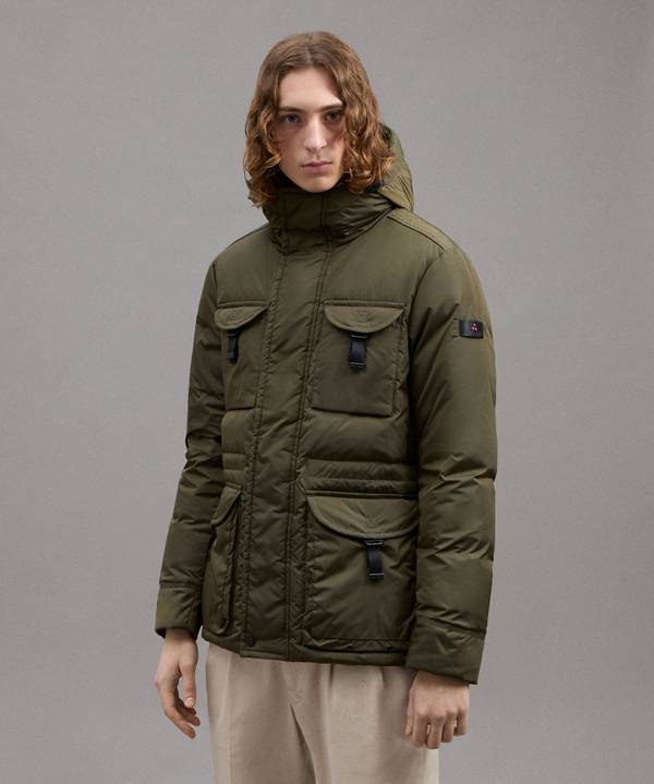 Peuterey Field Jacket In Taffeta’ Con Cappuccio In Pelliccia Offerta settimanale