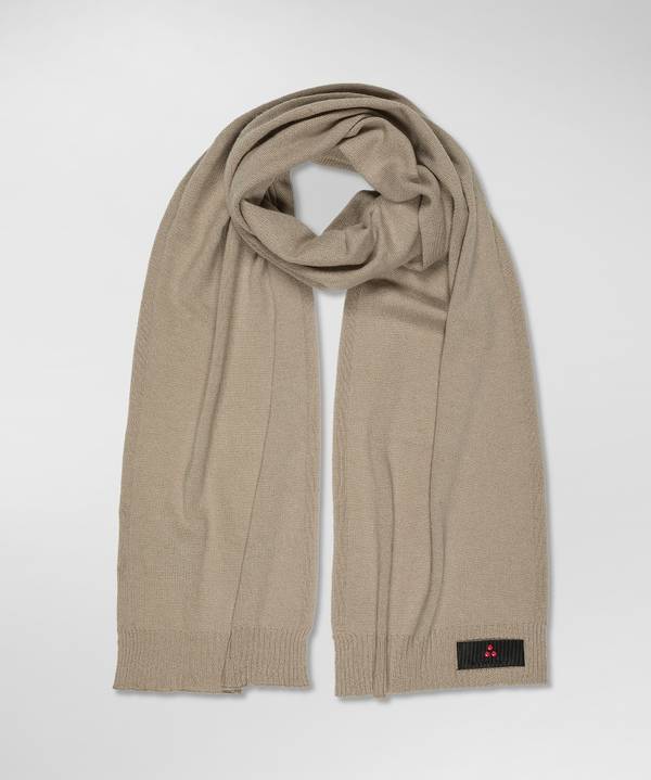 Peuterey Sciarpa In Tricot Misto Lana Con Fascetta Portalogo Offerta speciale