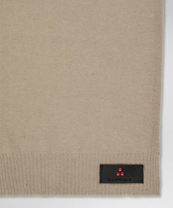 Peuterey Sciarpa In Tricot Misto Lana Con Fascetta Portalogo Offerta speciale