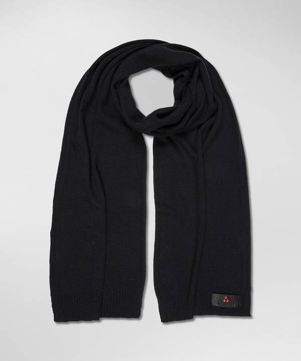 Peuterey Sciarpa In Tricot Misto Lana Con Fascetta Portalogo Flash Sale