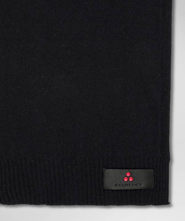 Peuterey Sciarpa In Tricot Misto Lana Con Fascetta Portalogo Flash Sale