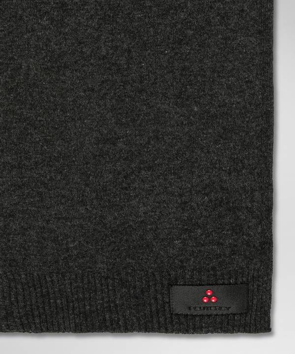 Peuterey Sciarpa In Tricot Misto Lana Con Fascetta Portalogo Fornitura limitata
