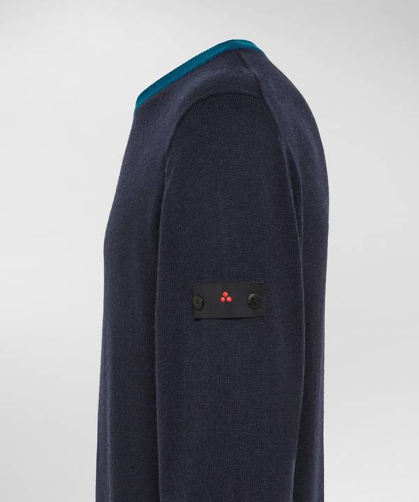 Peuterey Pullover In Tricot Misto Lana Con Dettagli A Contrasto Shopping online
