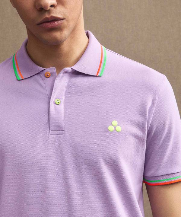 Peuterey Polo in piquet con dettagli fluo Offerte stagionali