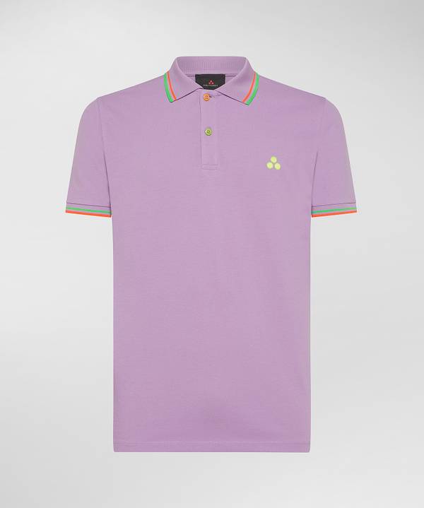Peuterey Polo in piquet con dettagli fluo Offerte stagionali