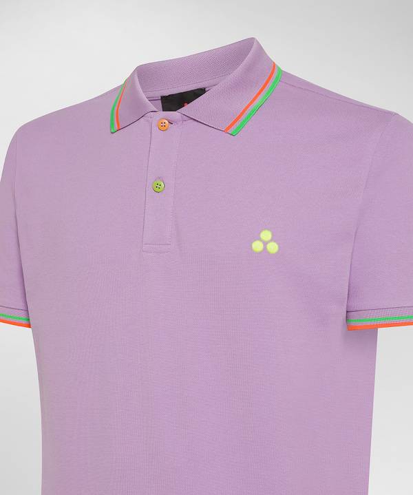 Peuterey Polo in piquet con dettagli fluo Offerte stagionali