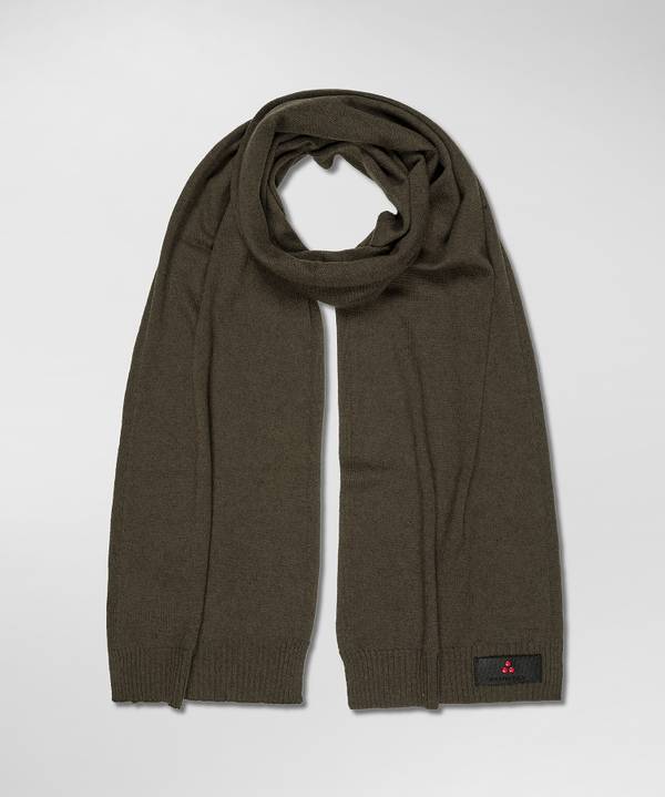 Peuterey Sciarpa In Tricot Misto Lana Con Fascetta Portalogo Liquidazione