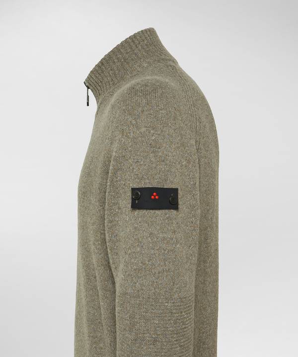 Peuterey Maglione Full Zip In Lana Con Effetto Moulinè Promozione Limitata
