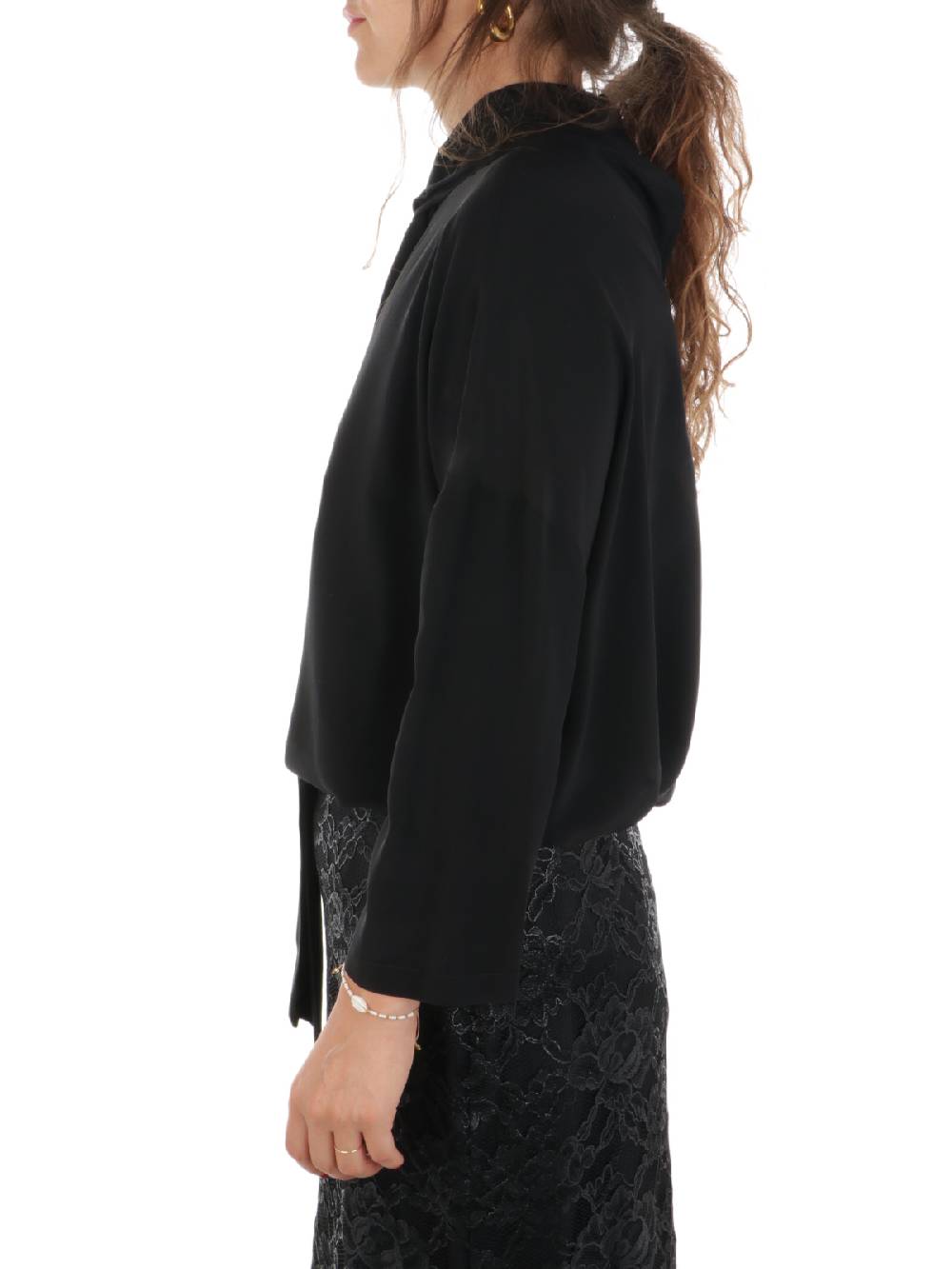 ASPESI Camicia Donna in Seta con Cravatta Nuova
