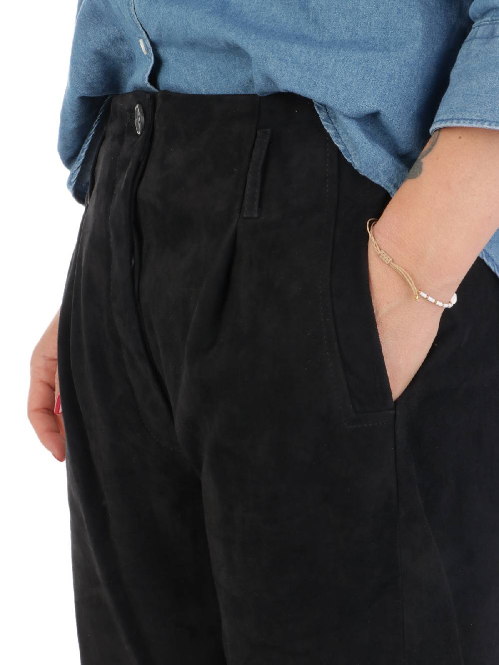 KILTIE Pantaloni Donna Arles in Suede 2025