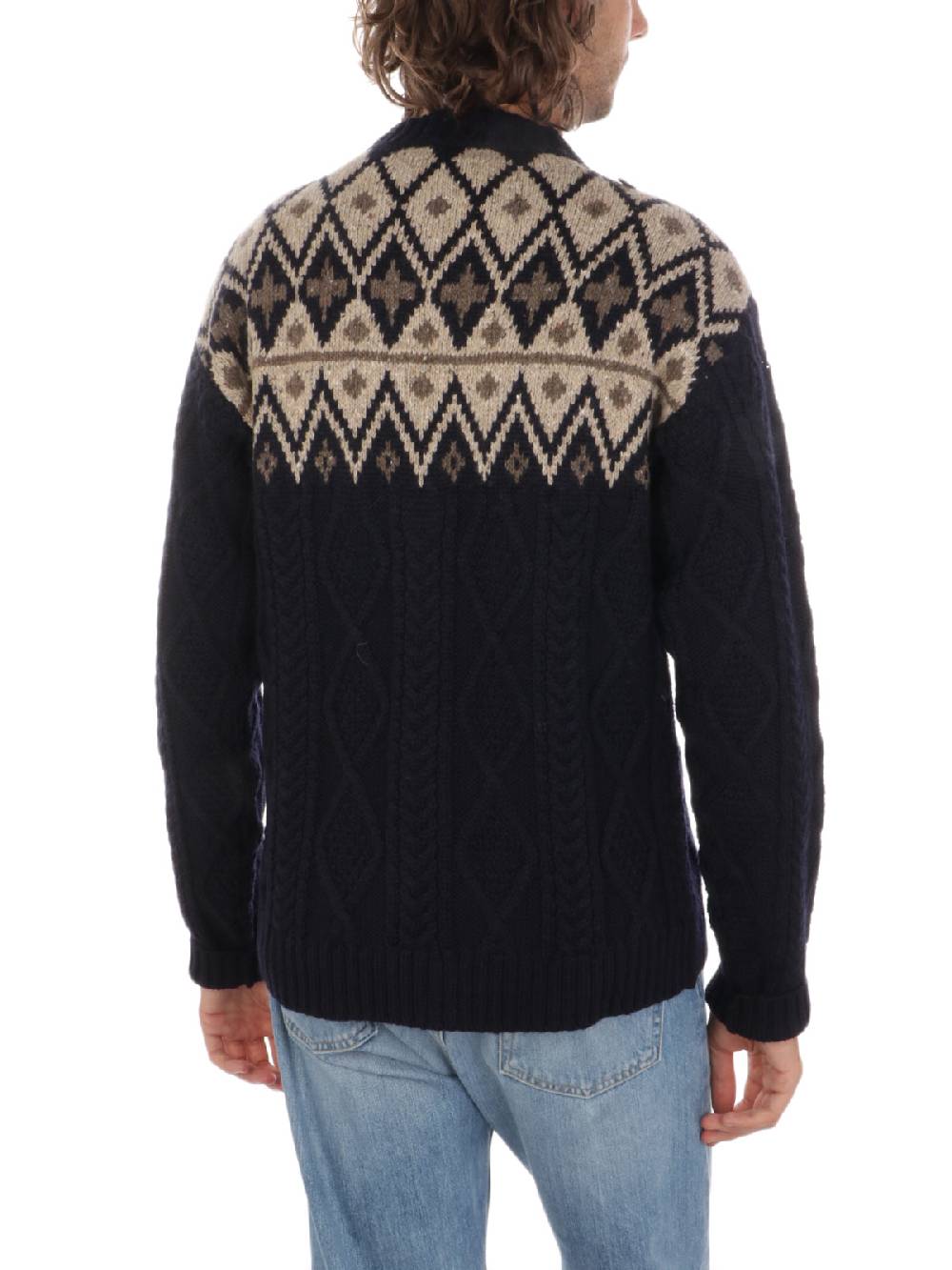 WOOLRICH Pullover Uomo Fair Isle in Lana Qualità