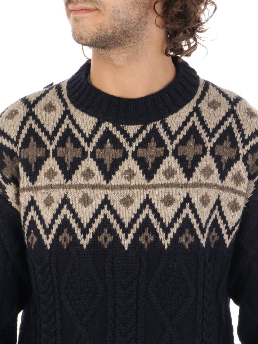 WOOLRICH Pullover Uomo Fair Isle in Lana Qualità