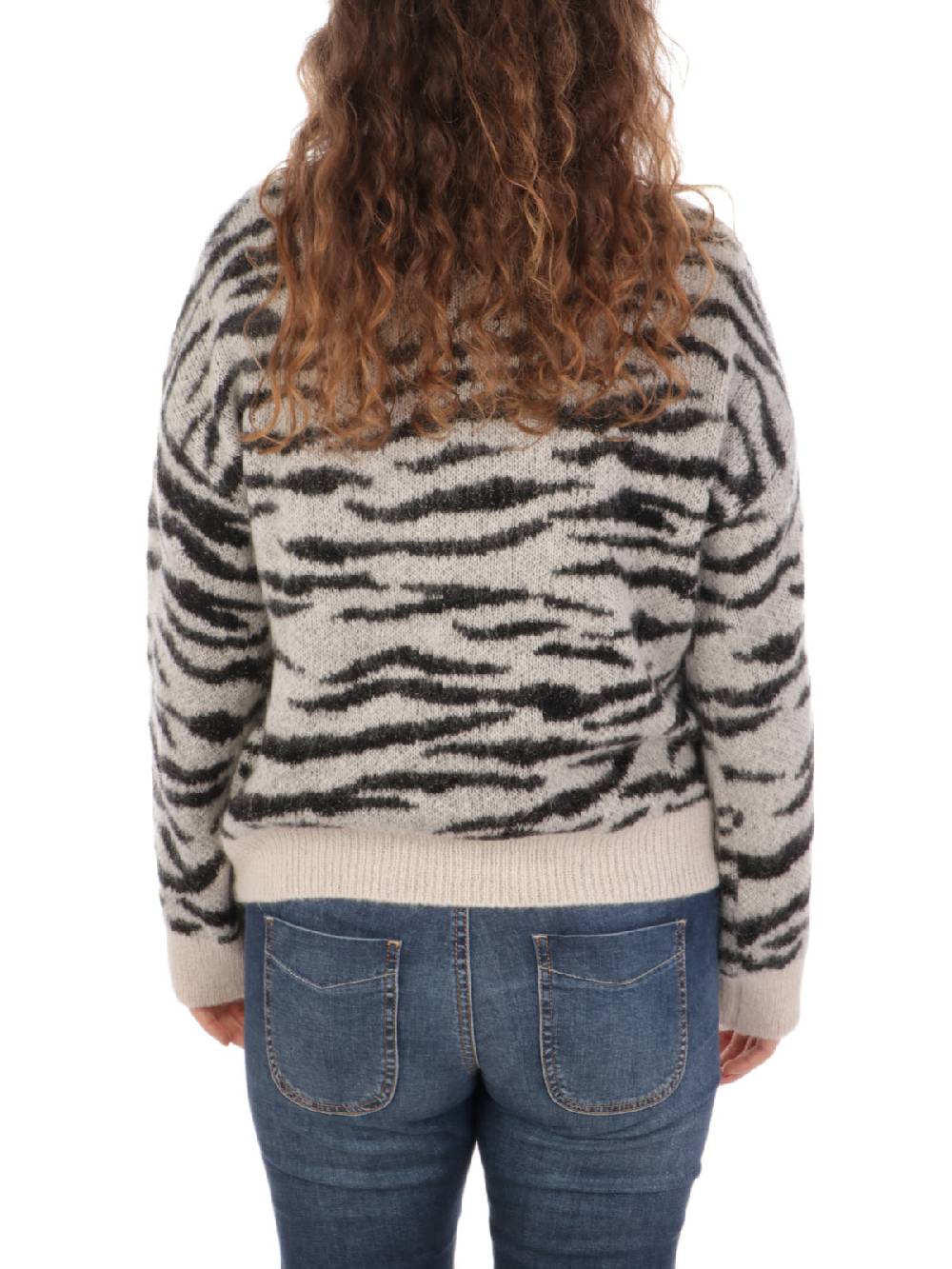 KAOS Maglia Donna Zebrata in Mohair Soddisfazione Garantita