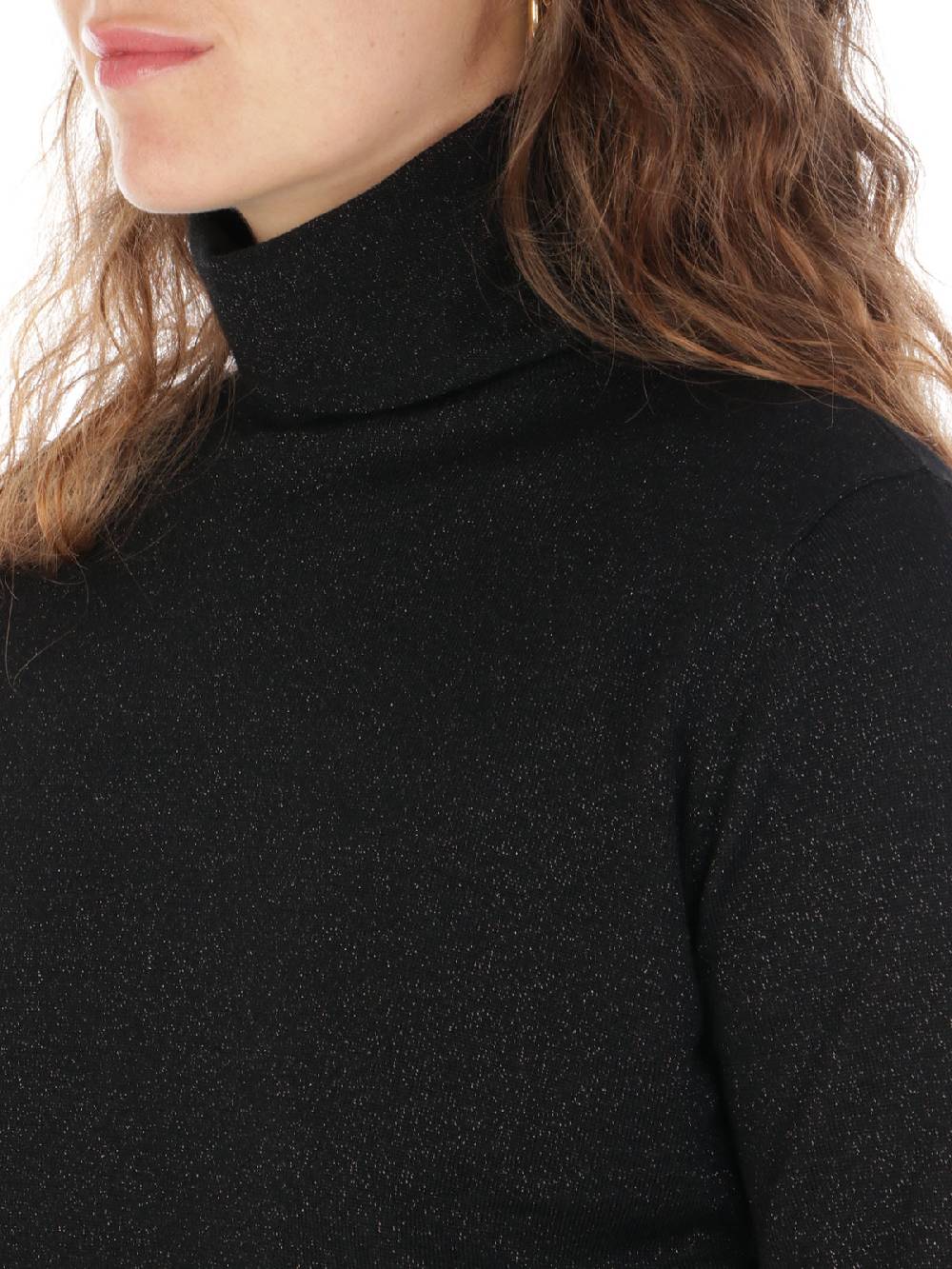 QUILISIA Dolcevita Donna Lurex in Lana Merino Consegna Veloce