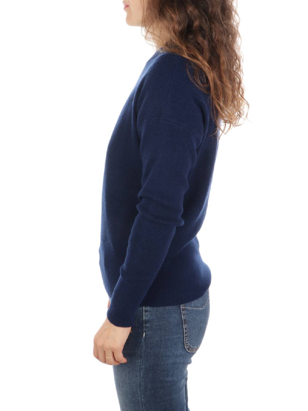 QUILISIA Maglia Donna a Coste in Lana e Cashmere Affare Del Giorno