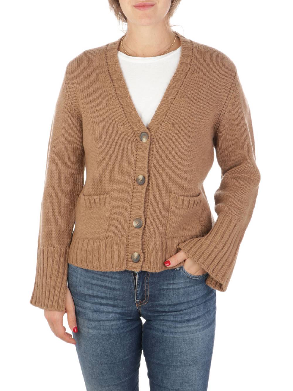19.61 MILANO Cardigan Donna in Lana e Cashmere Convenienza