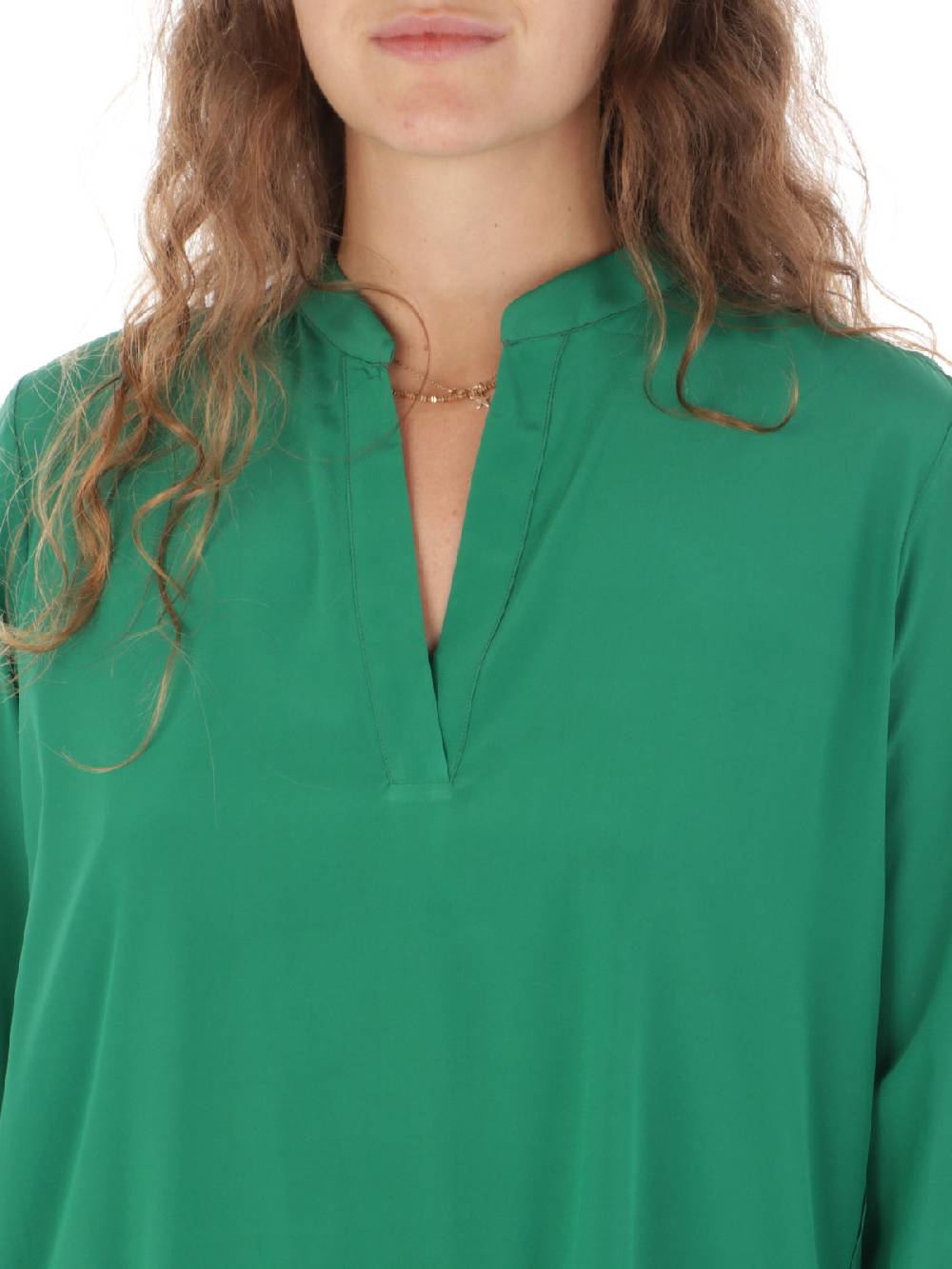CALIBAN Blusa Donna in Seta Stretch Vendita Calda