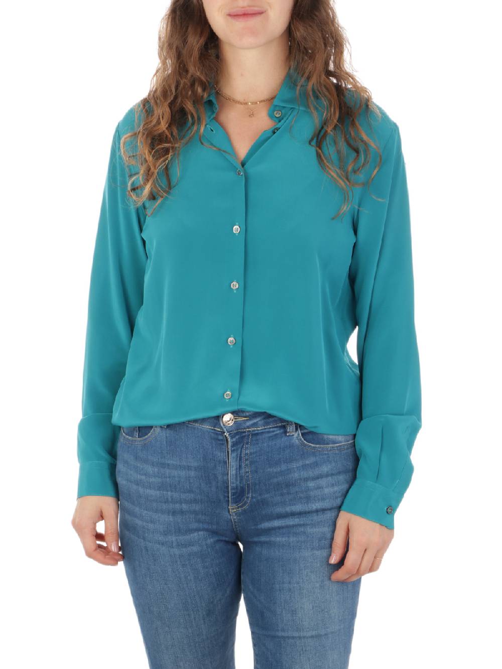 F.IT Camicia Donna in Misto Seta In Saldo