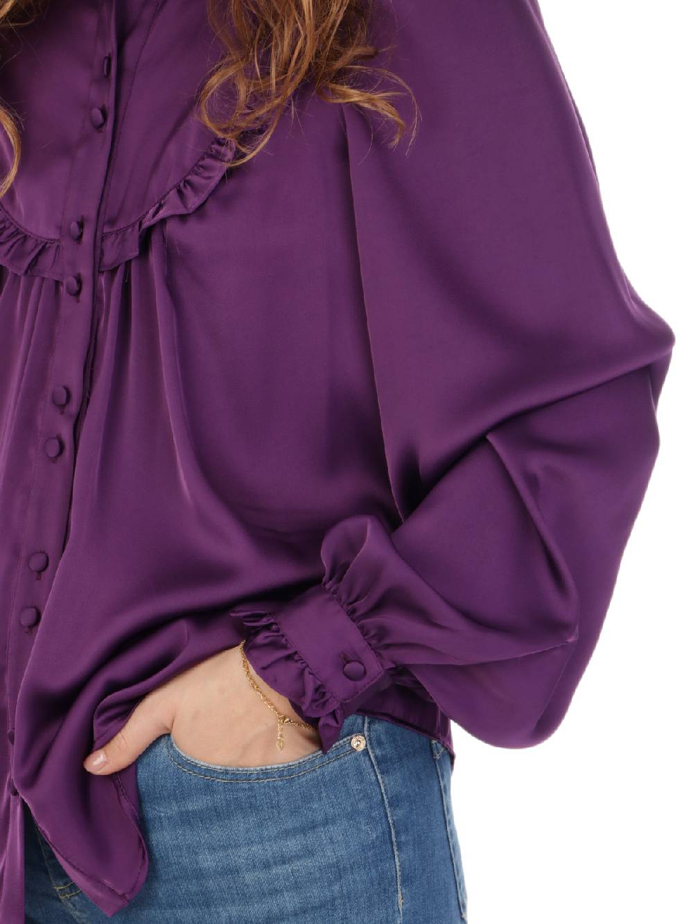 F.IT Camicia Donna con Rouches Moda