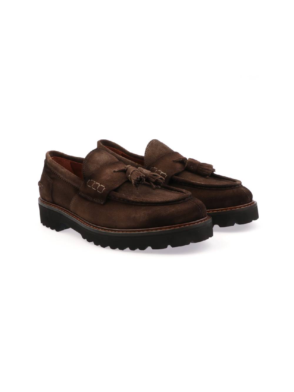 BOTTI Mocassino Uomo in Suede con Nappine