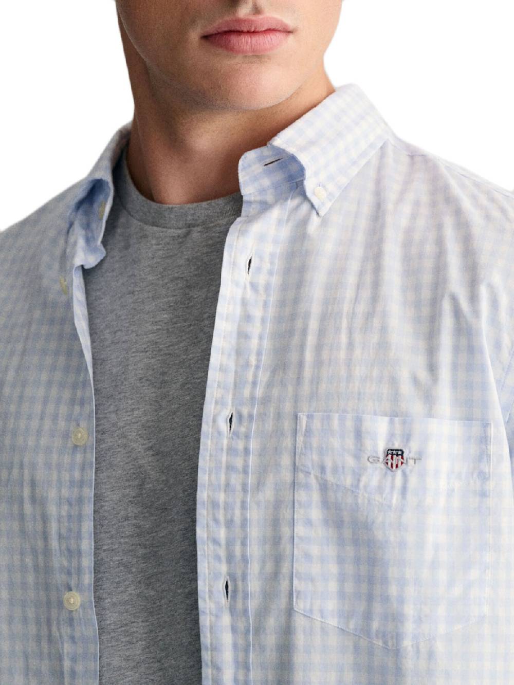 Gant Reg Classic Poplin Gingham Shirt Ultimi tre giorni