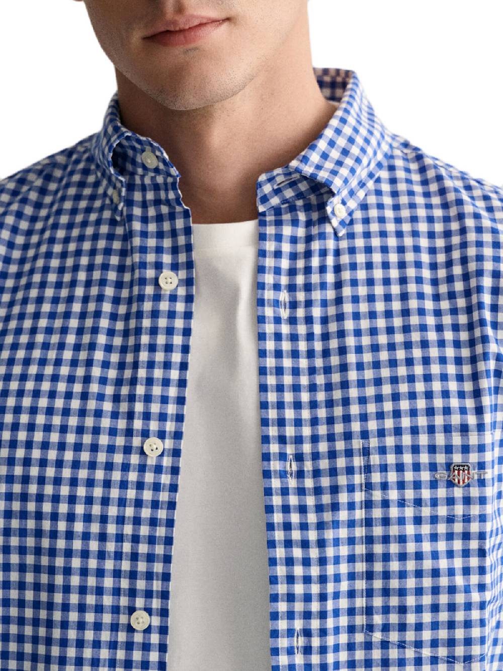 Gant Reg Classic Poplin Gingham Shirt Acquista Ora