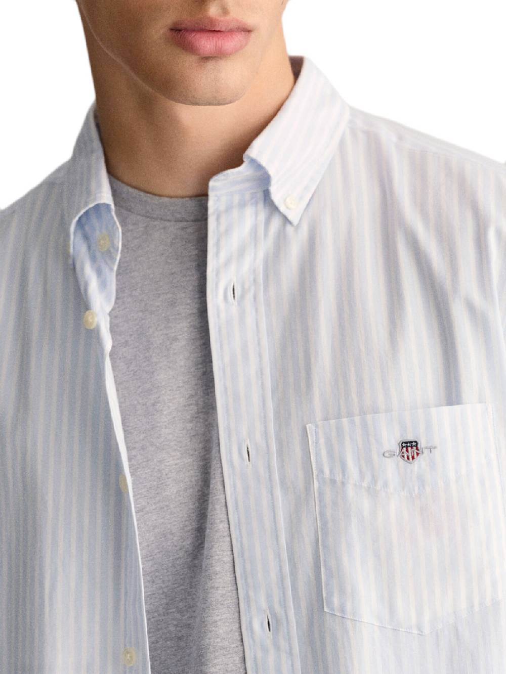 Gant Reg Classic Poplin Stripe Shirt Promozione Limitata