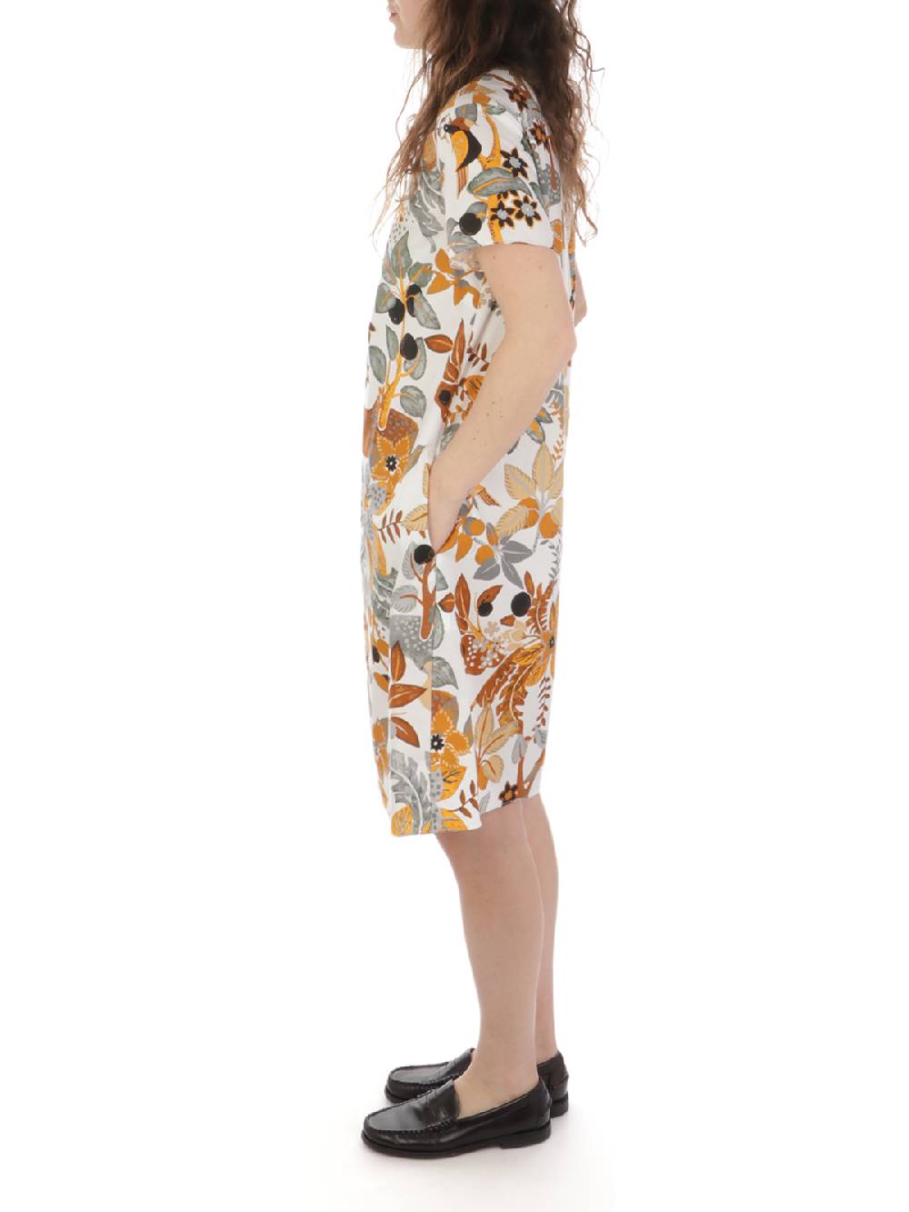 CALIBAN Abito Donna A Fiori In Cotone Online