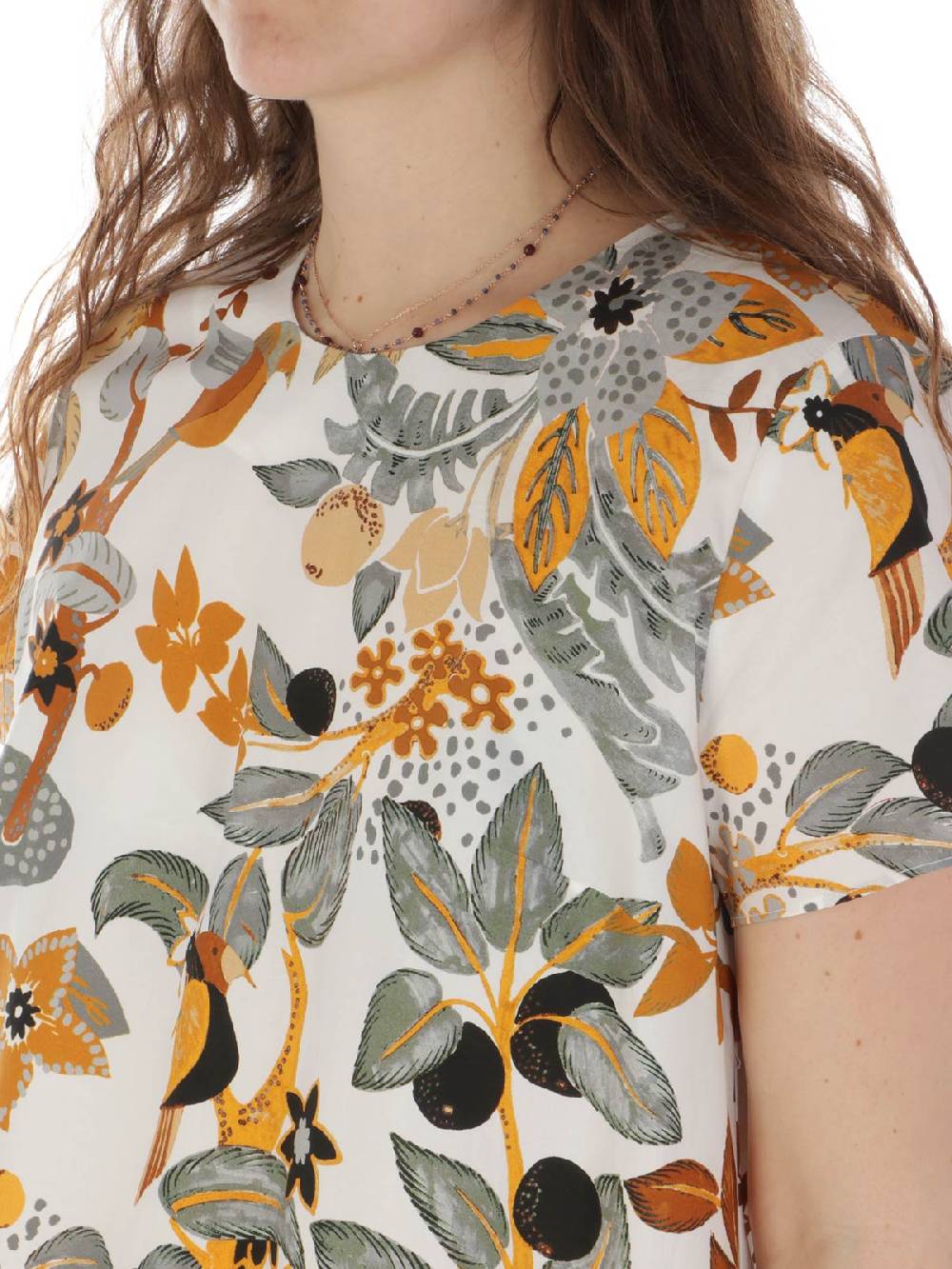 CALIBAN Abito Donna A Fiori In Cotone Online