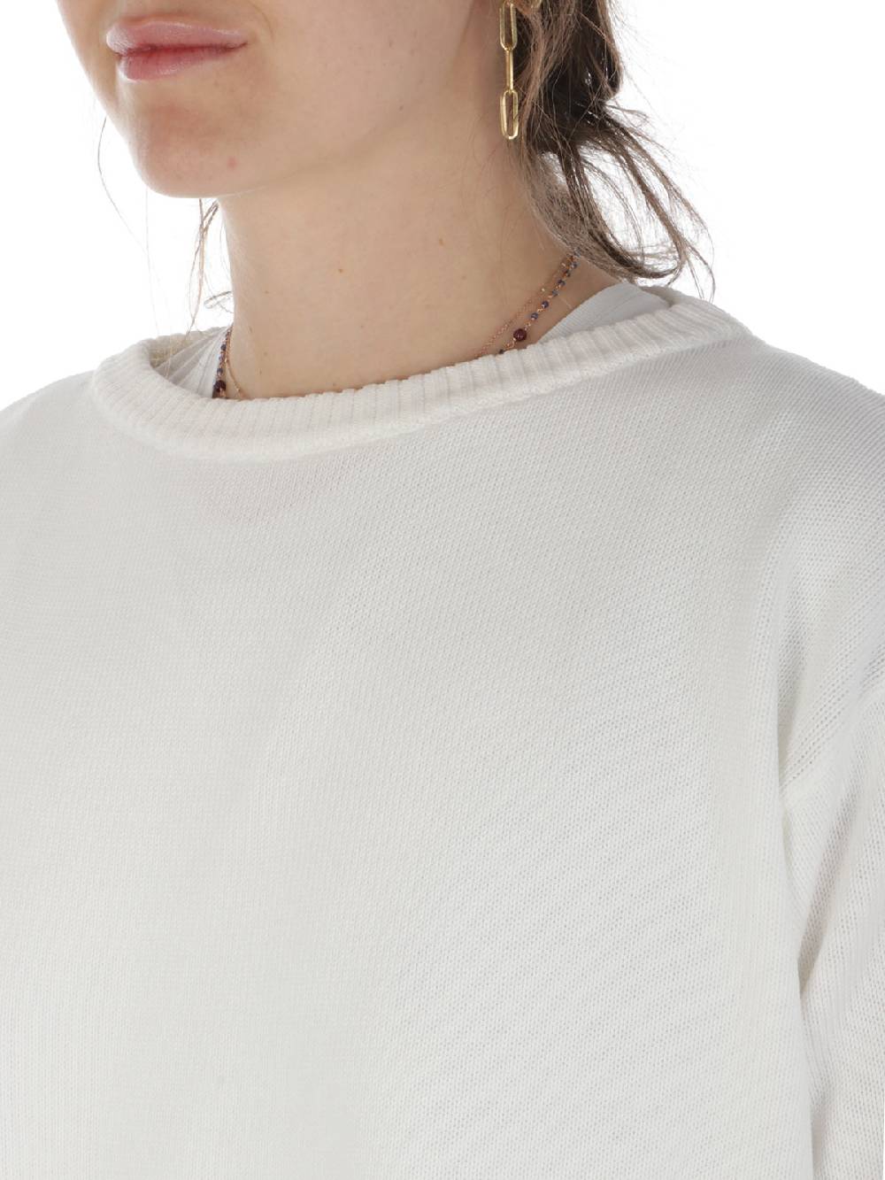 ROSSOPURO Maglia Donna Over In Cotone In Linea