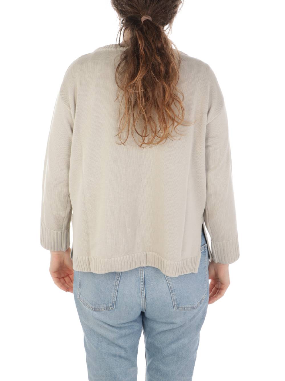 ROSSOPURO Maglia Donna Over In Cotone Nuovo