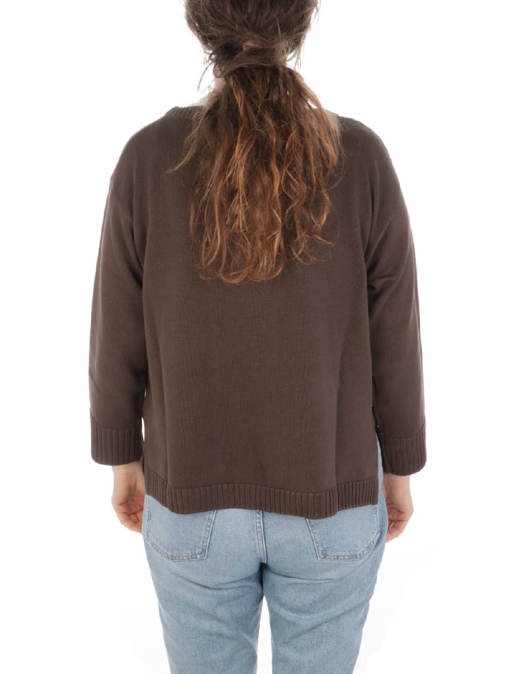 ROSSOPURO Maglia Donna Over In Cotone Qualità