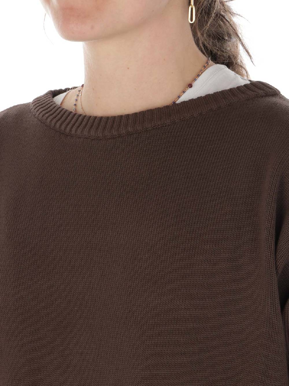 ROSSOPURO Maglia Donna Over In Cotone Qualità