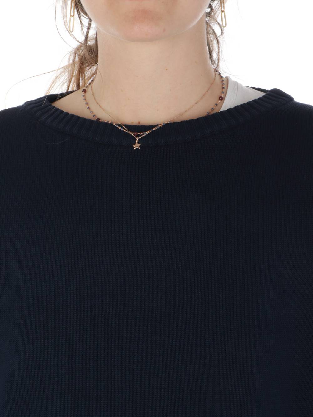ROSSOPURO Maglia Donna Over In Cotone Spedizione Gratuita
