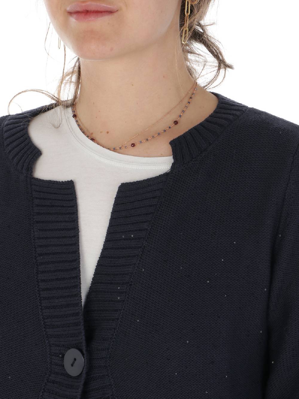 MAIDA MILA Cardigan Donna Con Paillettes Qualità Garantita